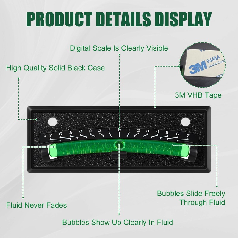 2-Pack RV Level Bubble, High Visibility Graduated Scale Leveling System