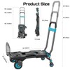 SEESII Foldable Dolly Cart with Wheels, 330 lbs Max Capacity