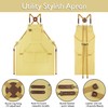 Stenffy Kitchen Apron, Work Apron, Canvas, Multiple Pockets, Gardening, Painting,
