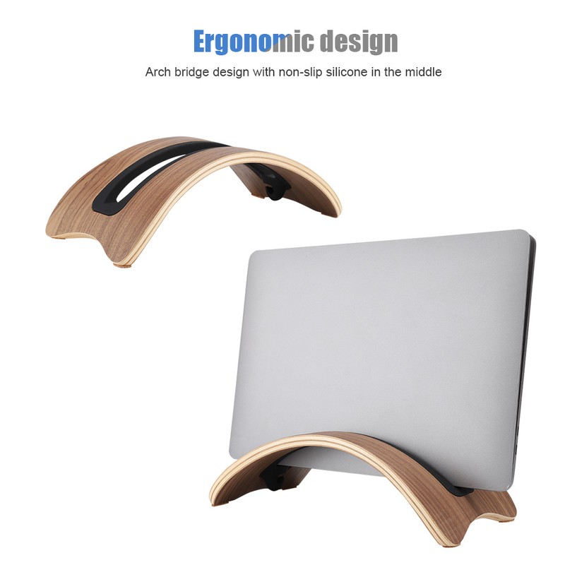 SamDi Arch Wooden Walnut Desk Holder Stand Rack Suitable For
