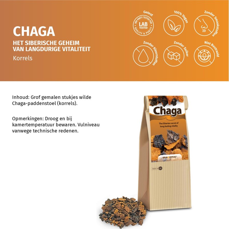 Chaga Mushroom Coarsely Ground Wild Collected in the Forests of