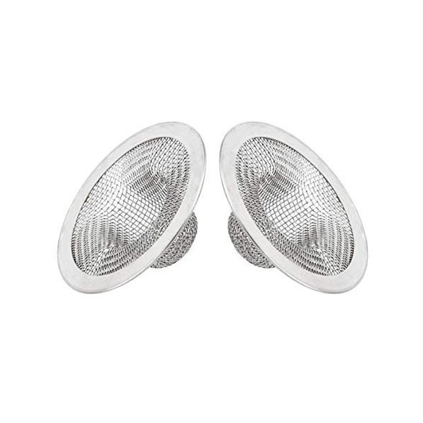 Gxone Drain Hair Catcher,Mesh Metal Sink Strainer Set of 2,Fits