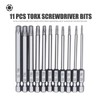 Torx Security Screwdriver Set 11 PCS T6-T40 3 Inch Magnetic