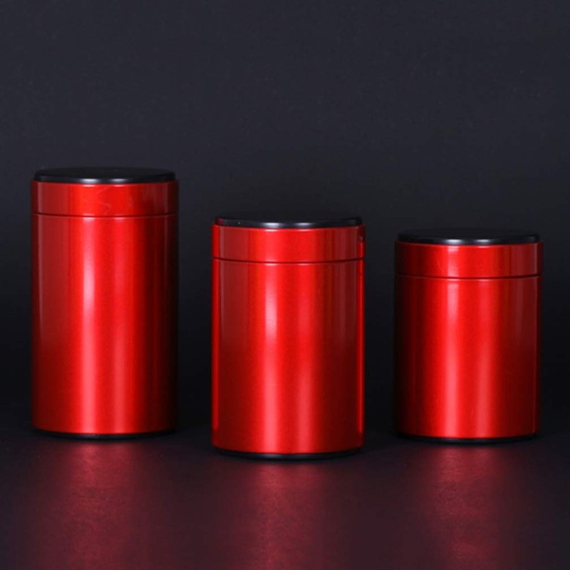 HEALLILY 3PCS Tea Canisters Tin Portable Tea Caddy Coffee Storage