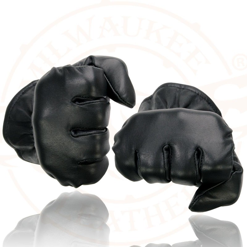 Milwaukee Leather SH734 Men's Black Thermal Lined Leather Motorcycle Hand