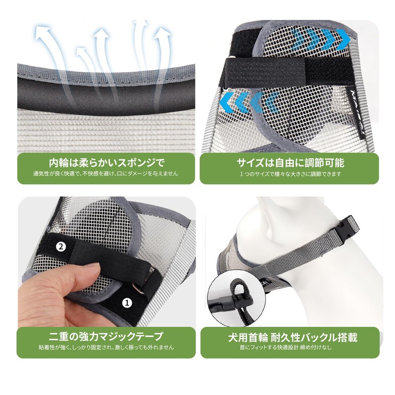 NyyGlykys Dog Muzzle for Dogs, Prevents Waste Barking Goods, Furniture
