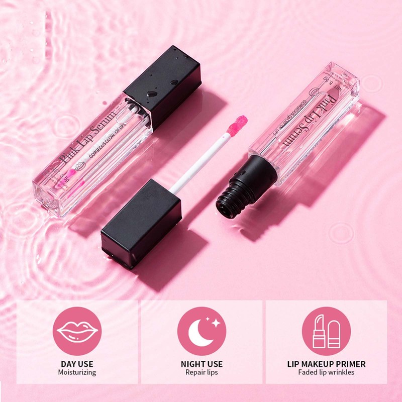 Pink Tinted Lip Plumper Serum - Natural Moisturizing Balm for