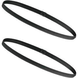 AIR Hair Band Slim Sweatband, Headband, Set of 2, Non-slip, Thin, Slim, Unisex, Sports, Tennis, Yoga, Exercise, Men's, Women's, Kids, Football, Basketball, Stylish, Slim, Solid Color(Black)