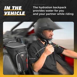 KEMIMOTO PRO XP Storage Bag Updated Storage Center Shoulder Console Cargo Bag Seat Center with Two Hydration Backpacks Compatible with Polaris RZR 1000 PRO XP, Rmax2, Can-Am X3 Maverick