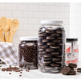 CLEARVIEW 1 Gallon Plastic Jar - 2 Pack | Containers and Organization (128 Ounce Jar)