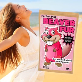 Pink Beaver Fur Bath Soak Funny Gag Gifts for Women Gift Basket Ideas Stocking Stuffers Wild Ladies Night Party Favors Prank Presents