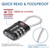 2 Pack TSA Approved Luggage Locks, Combination Travel Cable Lock,
