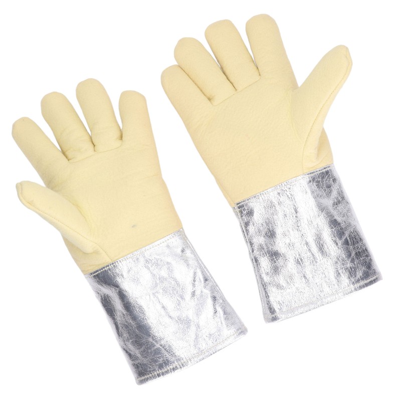 1 Pair Aluminum Foil Gloves High Temp Resistance Heat Insulation