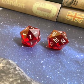 Roll of Fate D20 Dice Set – All Natural 20 or All Natural 1 – Designed for D&D Players Seeking Epic Victories or Failures (Red)