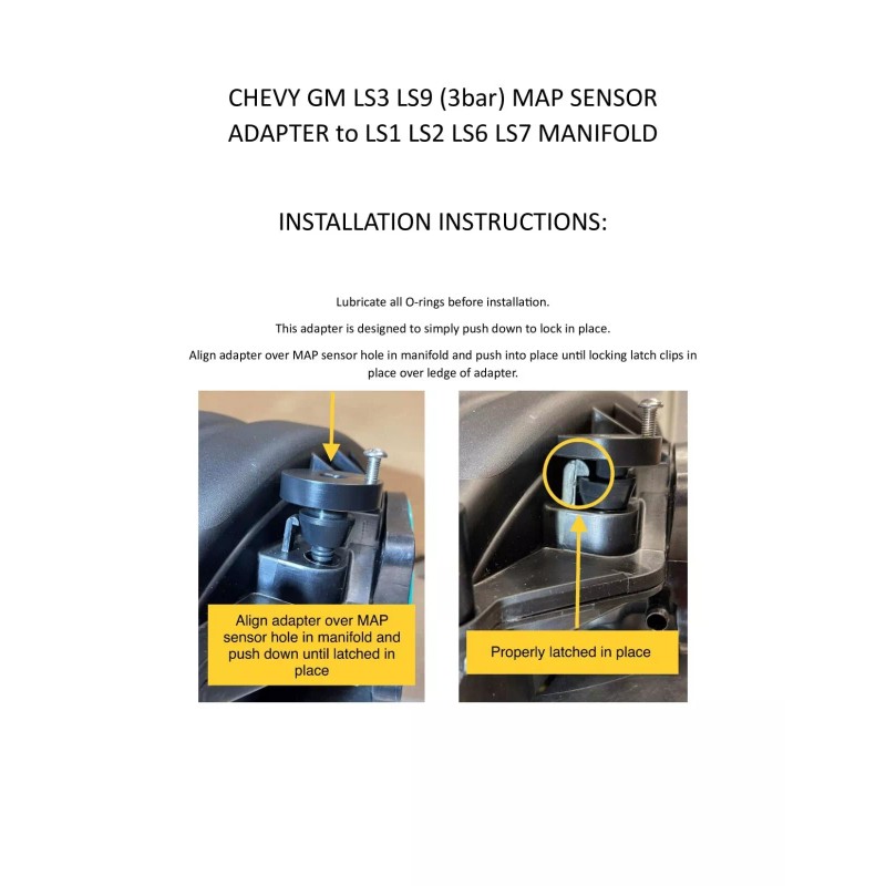 GNARLY LSX Performance CHEVY GM LS3 LS9 (3 bar) MAP