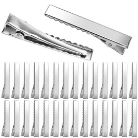 Alligator Hair Clips, 210 PCS Single Prong Metal Clips for Hair Bows and Crafts - Silver Flat Gator Clips in Bulk DIY Supplies for Accessory Making (1.8 Inch & 2.2 Inch) Aisuly