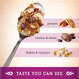 Great Grains Raisins Dates & Pecans Breakfast Cereal, Crunchy Clusters with Sweet Fruit and Whole Grains, Non-GMO, 25 oz Box