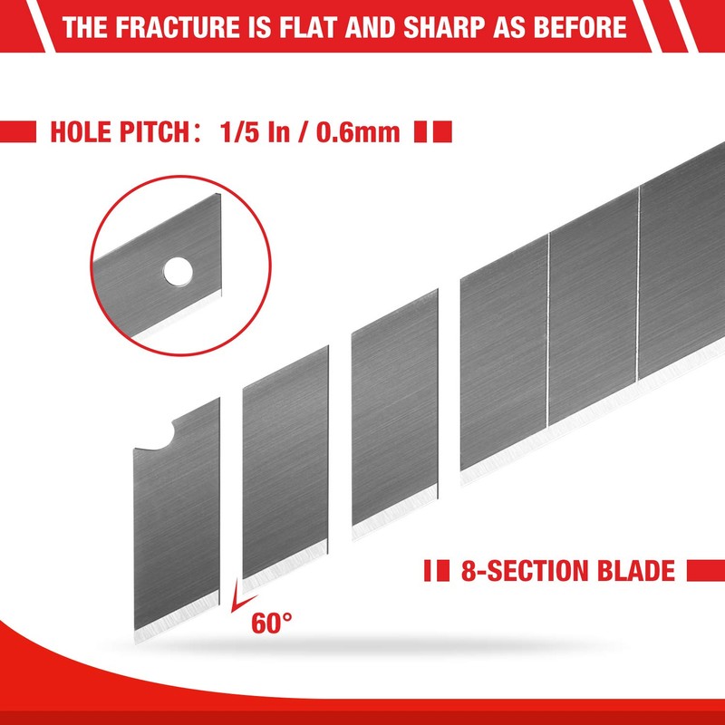 WORKPRO 18mm Snap-off Blades, SK5 Steel Replacement Blade Fits all