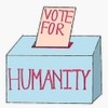 Vote for Humanity Sticker Bumper Sticker Vinyl Decal 5"