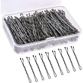 SHADECRAFT 150 Bobby Pins - 5cm Long Hair Pins for Women with Box - Hair Pins & Kirby Grips for Thicker & Strong Hair, Ideal Hair Clips Women for All Hair Types (Black)