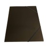 Janrax A4 Black Laminated Card 3 Flap Folder with Elastic