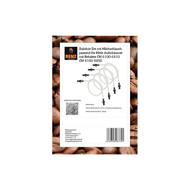 Accessory Set with Milk Container "Hose Suitable for Miele Foam