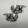 Emblem Badge 2pcs Rhino Badges Emblem Black Mate Black BADGES