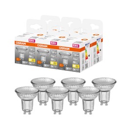 OSRAM Lamps LED Star PAR16, GU10 Socket, Non-Dimmable, Warm White, Replaces a Standard 35 Watt Bulb, 36 Degree Beam Angle, Pack of 6