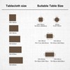 SUNBEAUTY Table Cloth Rectangular Beige 140x200 Cotton Linen Tablecloths With