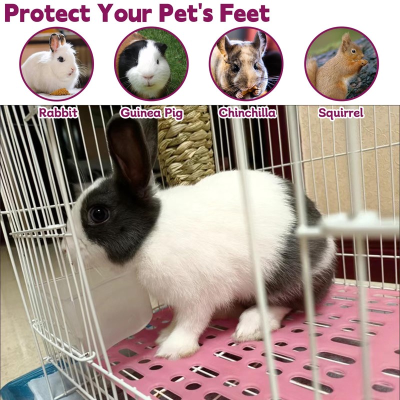 8 Pcs Rabbit Feet Pad Plastic Bunny Cage Floor Mat