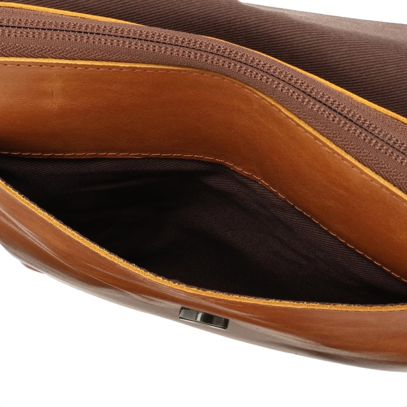 Madijack Soup No. 76158 Camel MJS Shoulder Bag, Men's, Small,
