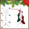 Profully White Christmas Stocking Holder Stand, Wooden Stocking Holder Stand