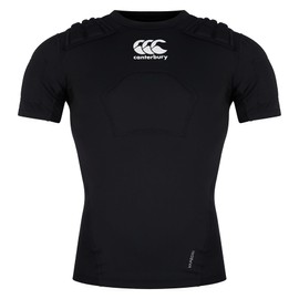 Canterbury Unisex Rugby Pro Protection Vest, Black/Whte/Silver, XL