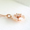 IUHA Cherry Blossom Necklace, Cherry Blossoms, Mini Size, Glass Metal,