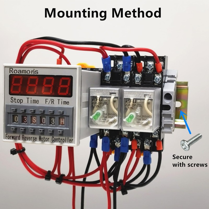 Roamoris Automatic Forward Reverse Motor Controller,0.1S-99H Timer Cycle Relay for