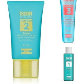 Isdin. Teen Skin Acniben gel 40ml + Acniben Corrector de Granos 15ml + Gel Limpiador 200ml + Acniben Night Concentrate Antiimperfecciones 27ml