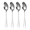 4 Packs Serving Spoons, 22cm Large Stainless Steel Serving Spoons
