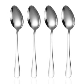 4 Packs Serving Spoons, 22cm Large Stainless Steel Serving Spoons for Buffet and Parties, Serving Utensils Set for Banquet Flatware Kitchen Parties, Gift for Christmas