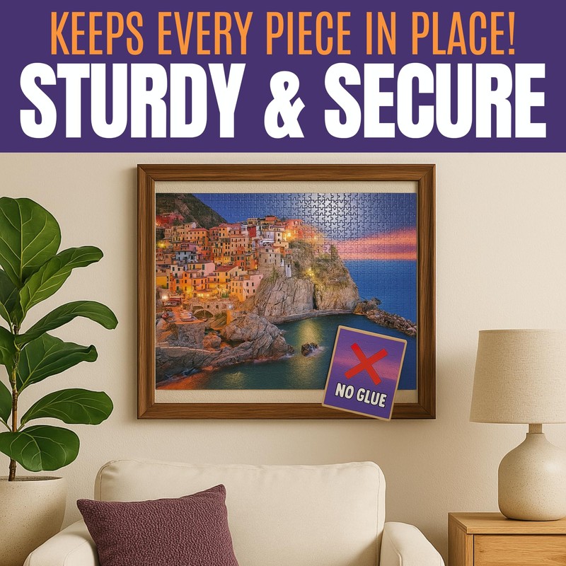 AGREATLIFE 24 Adhesive Puzzle Saver Sheets - Preserve 4 x