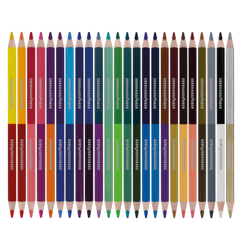 Eberhard Faber Colori 514822 Colouring Pencils Set, 24 Duo Colouring