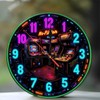 Lancholy Retro Arcade Clock Neon Sign Wall Art 10-Inch Wooden