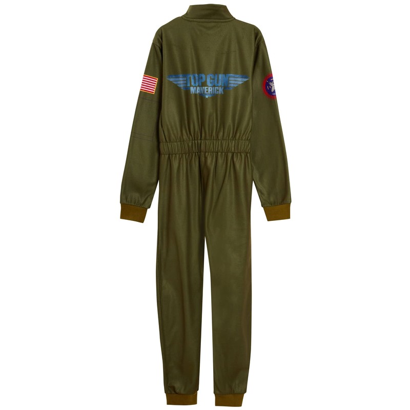 Boys Top Gun Fleece Onesie Maverick Pyjamas Kids Flighter Pilot