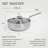 Made In Cookware - 3 QT CeramiClad Non Stick Saucier