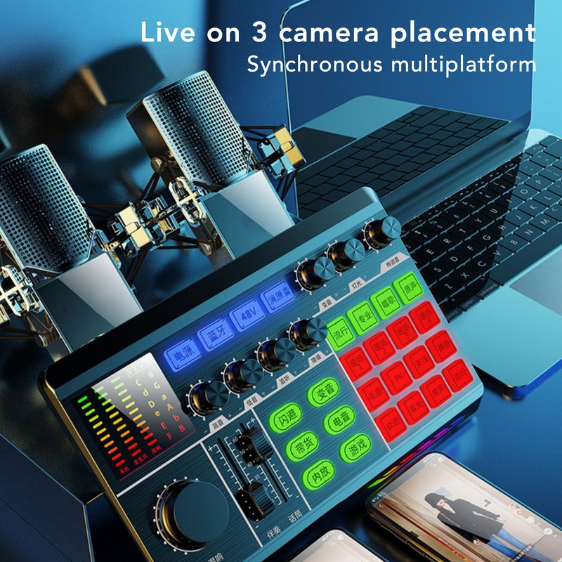 Professional Sound Mixer 1200mAh Micro USB Studio Streaming Live Gaming