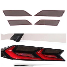 carcartrim-2022 Blackout Tail Light Cover Patch Smoked Lampshade Cover For Corvette C8 2020-2023