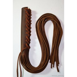 Heavy Duty Brown Leather Motorcycle Lever Covers for Hd Motorcycles 12" Fringe