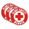 Unbranded/Generic 3 pcs - Red Plant Safety Member Hard Hat