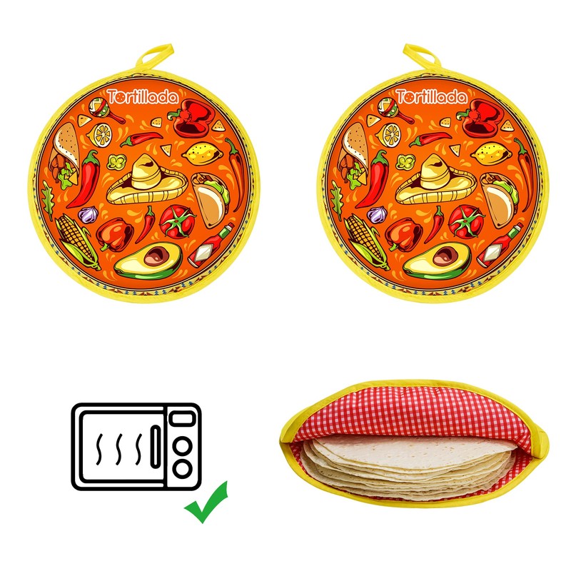 Tortillada - 30 cm Tortilla Warmer/Heat Container microwaveable Made of