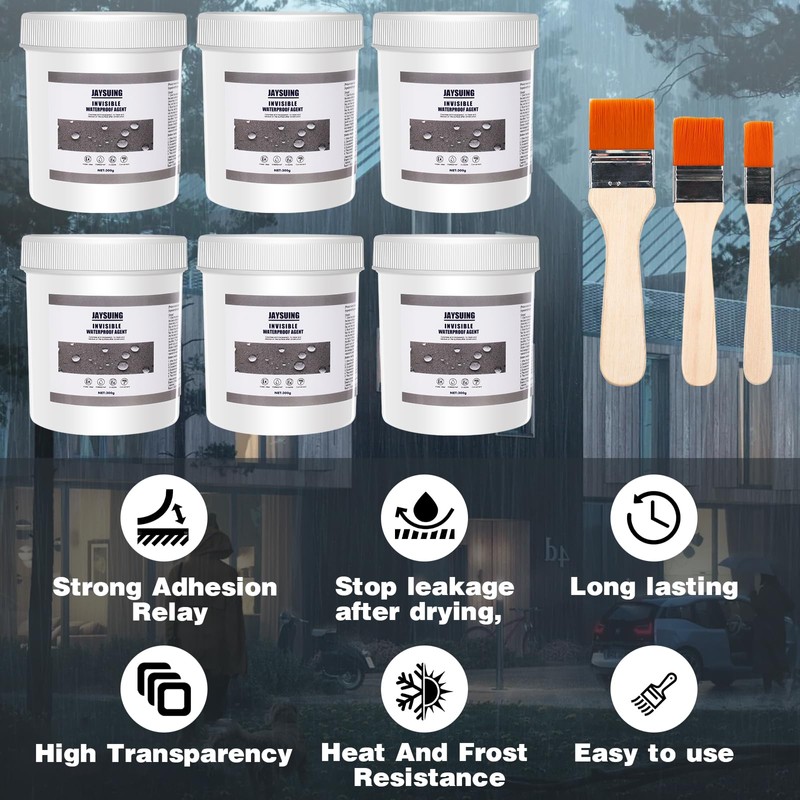 64 OZ (1800g) Jaysuing Invisible Waterproof Agent, Waterproof Sealant, Transparent