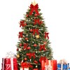WILLBOND Pack of 24 Christmas Ribbon Bow Sparkle Bow Christmas